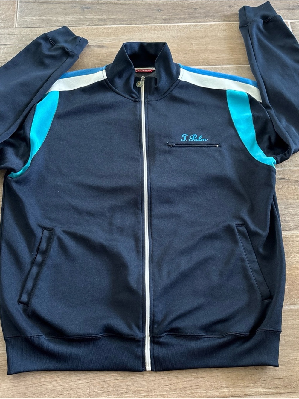 Vintage UnionBay Men’s XL Colorblock Track Jacket Full Zip T. Palm
